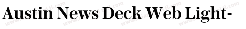 Austin News Deck Web Light字体转换